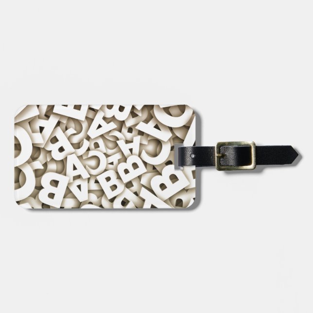 Buchstaben Gepäckanhänger (Vorderseite horizontal)