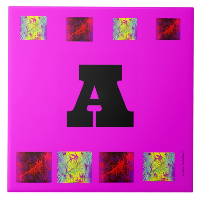 Buchstaben Keramik Fliese (Vorderseite)