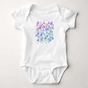 Buchstaben-Konfetti "A" Baby Strampler