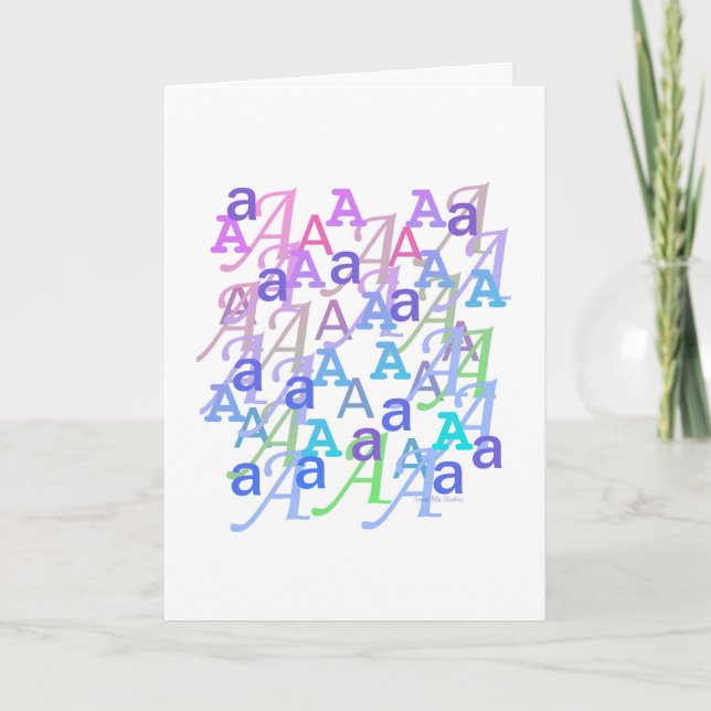 Buchstaben Konfetti "A" Karte (Vorderseite)