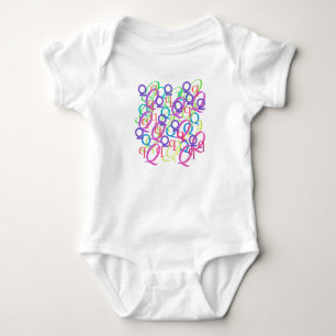 Buchstaben-Konfetti "Q" Baby-Body Baby Strampler