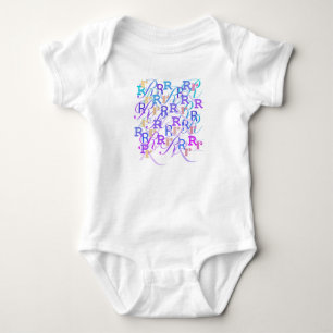 Buchstaben Konfetti "R" Baby Body Strampler