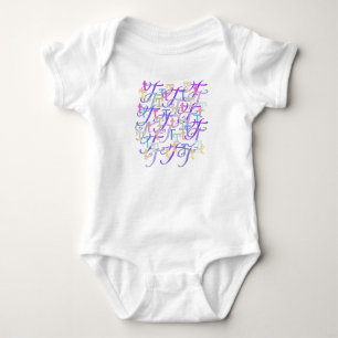 Buchstaben Konfetti "T" Baby Body Strampler