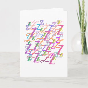 Buchstaben Konfetti "Z" Karte