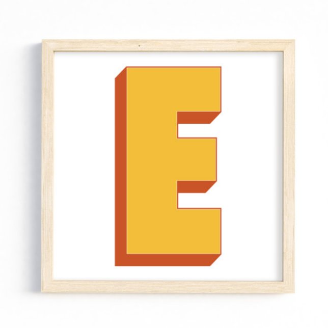 Buchstaben-Kunstposter, E-Monogramm, fette Initial Poster (Von Creator hochgeladen)