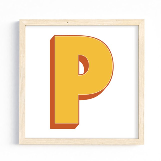 Buchstaben-Kunstposter, P-Monogramm, fettes Initia Poster (Von Creator hochgeladen)
