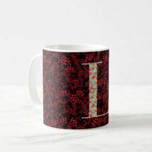 Buchstaben L rot und bordeauxrot Kaffeetasse