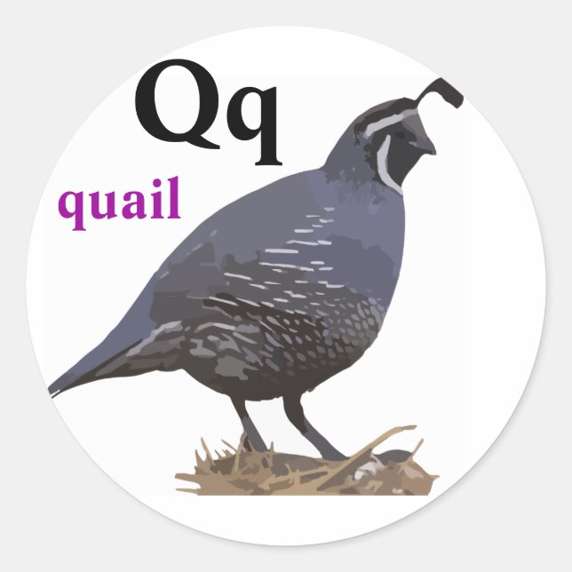 Buchstaben Q-Aufkleber Runder Aufkleber (Vorderseite)