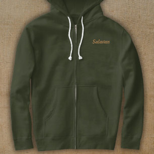 Buchstaben Salavan, deine Heimatstadt Bestickter Hoodie