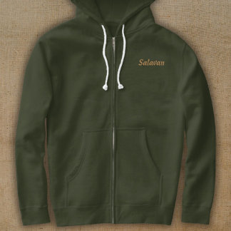Buchstaben Salavan, deine Heimatstadt Bestickter Hoodie