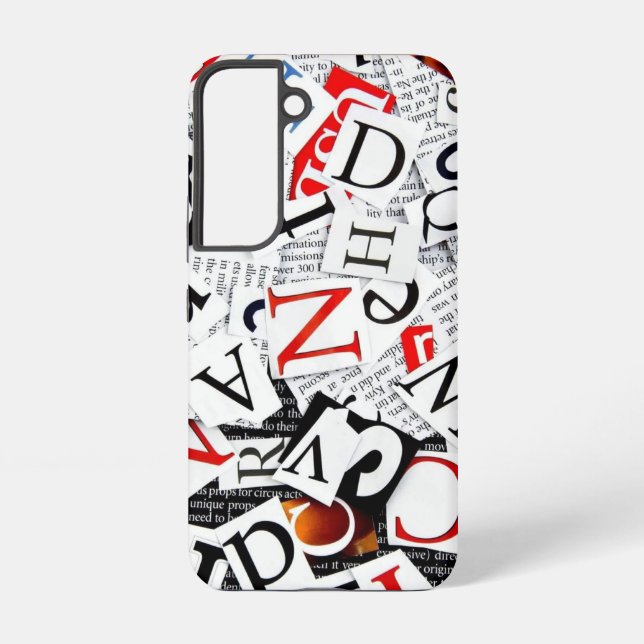 Buchstaben Samsung Galaxy Hülle (Rückseite)