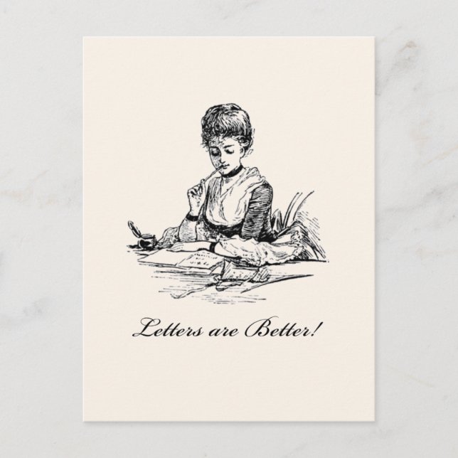 Buchstaben sind besser postkarte (Vorderseite)