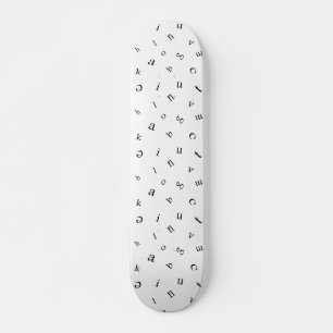 Buchstaben Skateboard