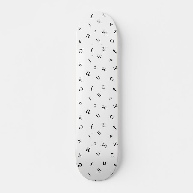 Buchstaben Skateboard (Vorne)