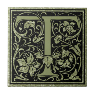 Buchstaben T Monogramm Fliese