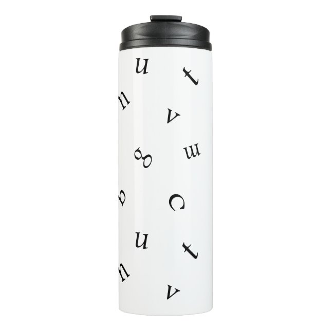 Buchstaben Thermosbecher (Vorderseite)