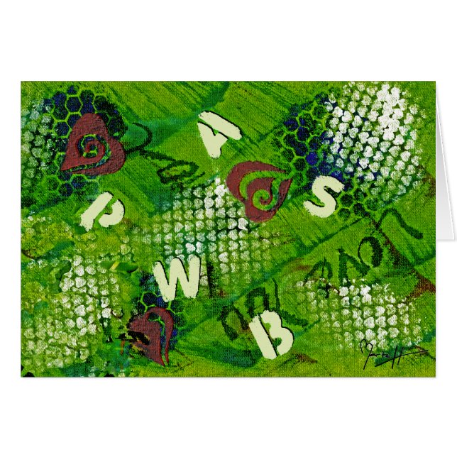 Buchstaben und Herz-abstrakte Kunst (Vorderseite (Horizontal))