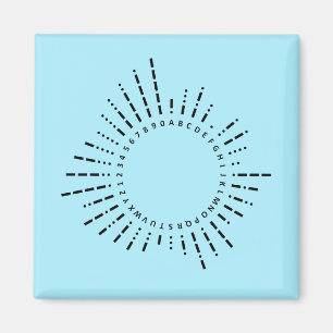 Buchstaben und Zahlen im Morsecode Magnet