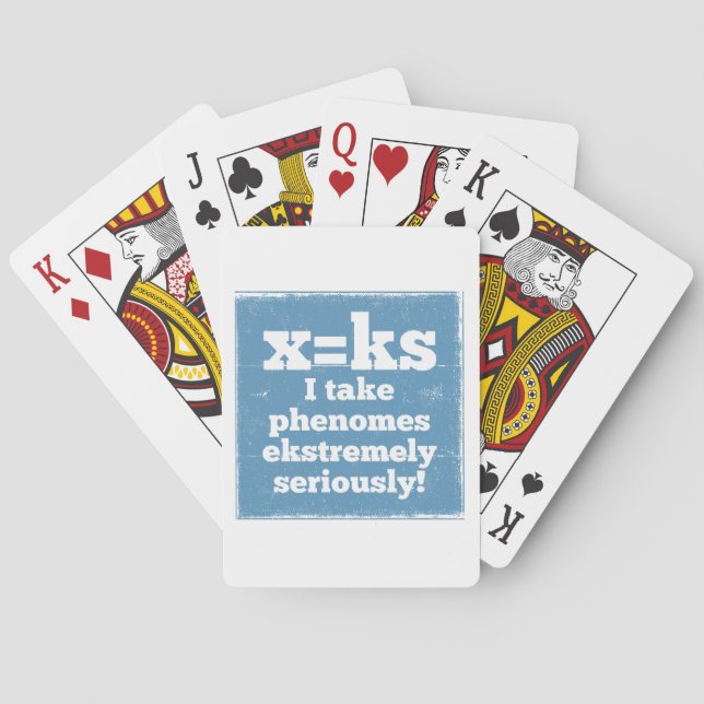 Buchstaben x Phenome klingen phonisch Spielkarten (Rückseite)