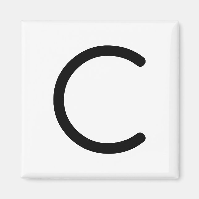 Buchstabenbezeichnung "c" magnet (Vorne)