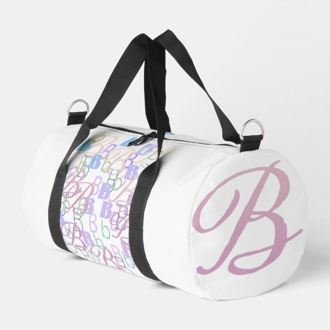 Buchstabenkonfetti "B" Duffle Bag (Linke Seite)