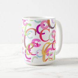 Buchstabenkonfetti "C" Kaffeetasse