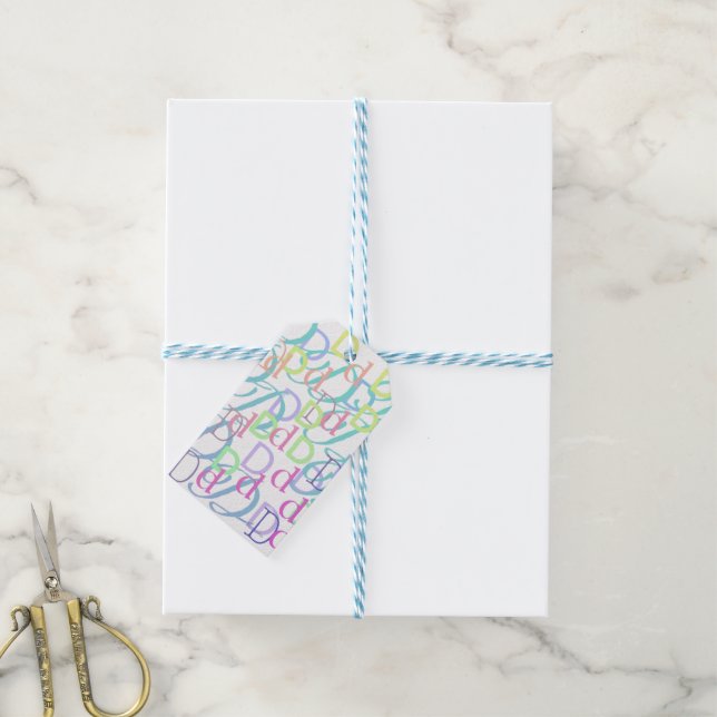 Buchstabenkonfetti "D" Geschenkanhänger (Mit Garn)