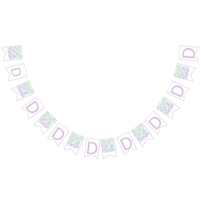 Buchstabenkonfetti "D" Wimpelkette (Alle)