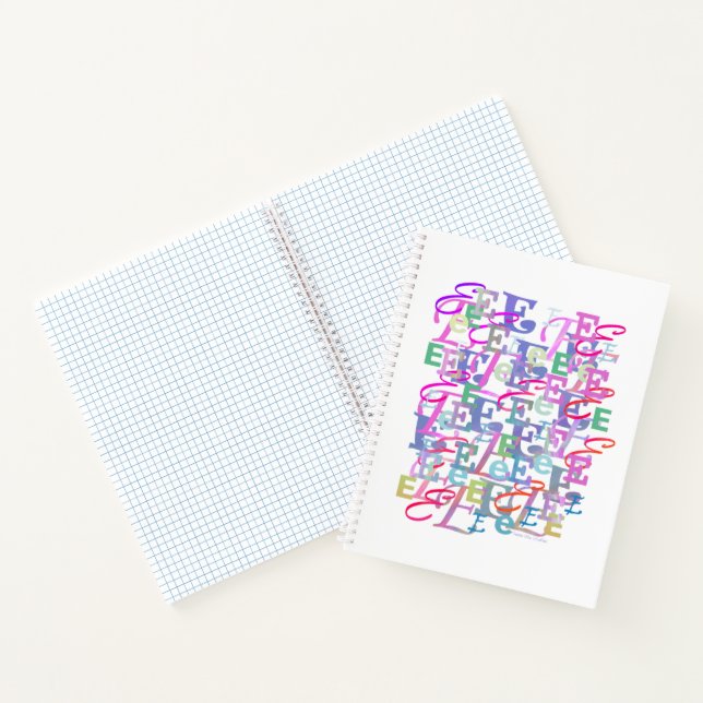 Buchstabenkonfetti "E" Notizbuch (Innenseite)