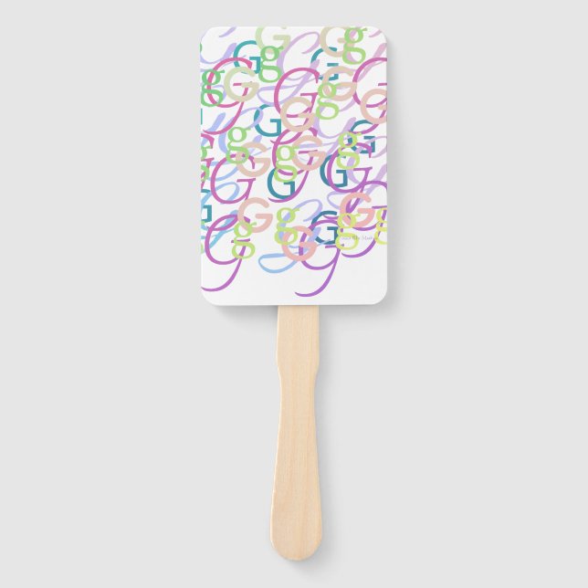 Buchstabenkonfetti "G" Fächer (Vorderseite)