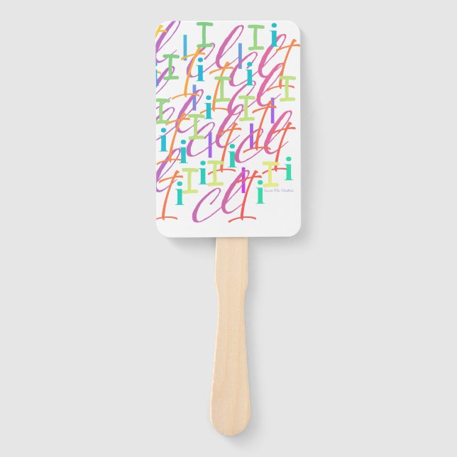 Buchstabenkonfetti "I" Fächer (Vorderseite)