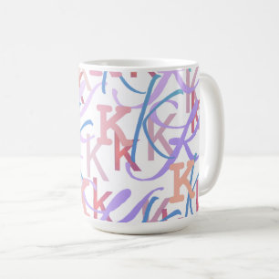 Buchstabenkonfetti "K" Kaffeetasse