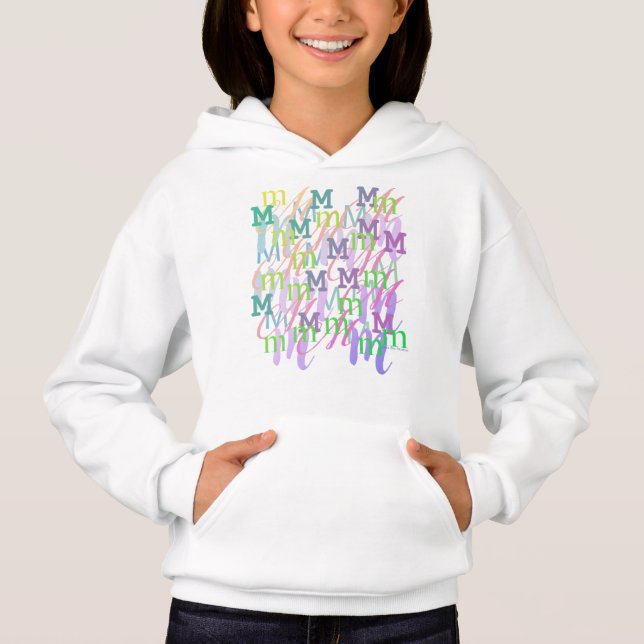Buchstabenkonfetti "M" Hoodie (Vorderseite)