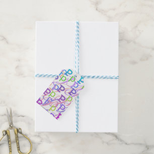 Buchstabenkonfetti "P" Geschenkanhänger
