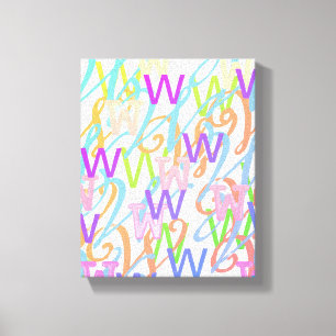 Buchstabenkonfetti "W" Leinwanddruck