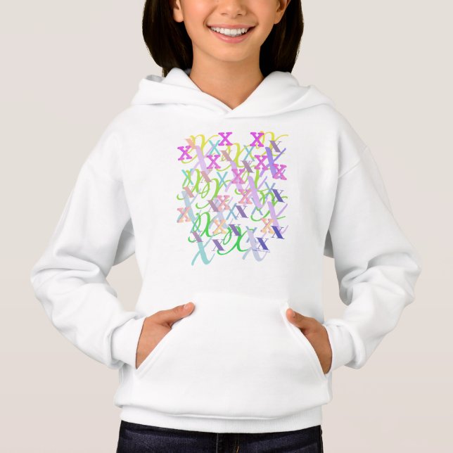 Buchstabenkonfetti "X" Hoodie (Vorderseite)