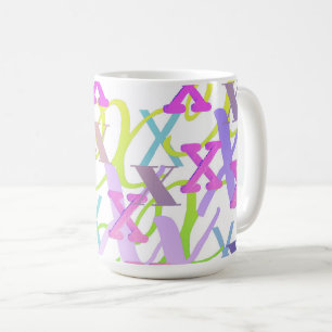 Buchstabenkonfetti "X" Kaffeetasse