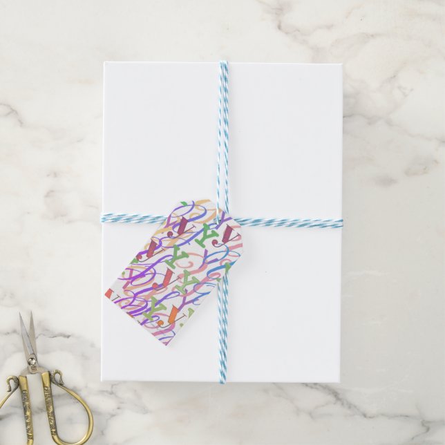 Buchstabenkonfetti "Y" Geschenkanhänger (Mit Garn)