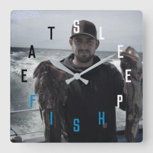 Buchstabennummern Quadratische Wanduhr