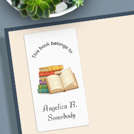 Buchstapel und Offenes Buch - Buchzeichen