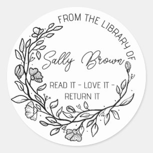 Buchsticker, Buchzeichen Buch Briefmarke Custom Fl Runder Aufkleber