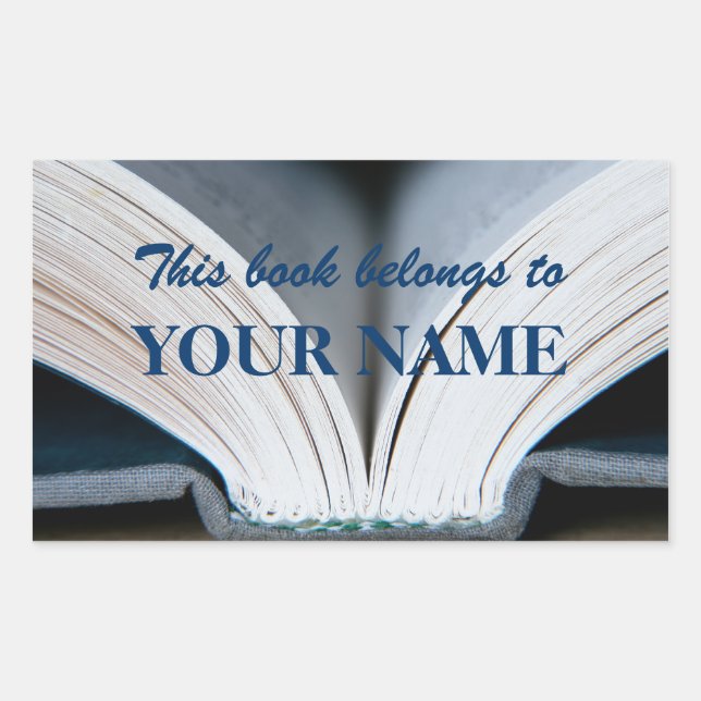 Buchsticker Rechteckiger Aufkleber (Vorderseite)