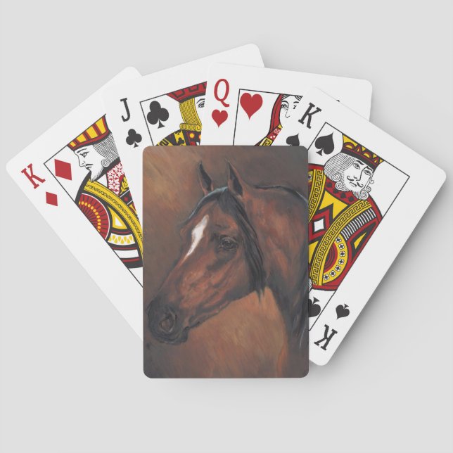 Bucht-Araberpferd Spielkarten (Rückseite)
