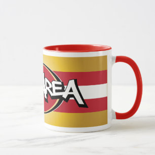 Bucht-Bereichs-Rot u. GoldTasse Tasse