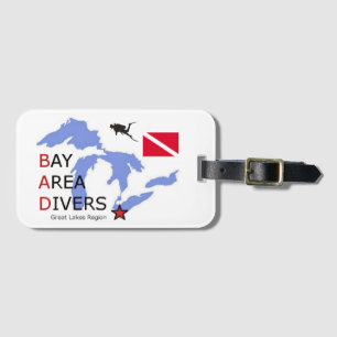 Bucht-Bereichs-Taucher-Great Lakes Region Gepäckanhänger