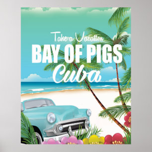 Bucht der Schweine, Kuba Strandurlaubposter Poster