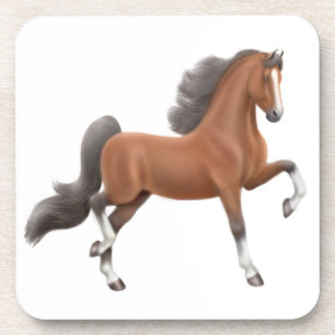 Bucht Gaited Pferdekorken-Untersetzer Untersetzer