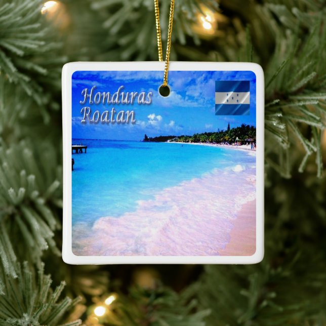 Bucht-Inseln von Roatan, Honduras, Keramikornament (Baum)