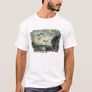 Bucht-Szene in Mondschein, 1787 (w/c über T-Shirt