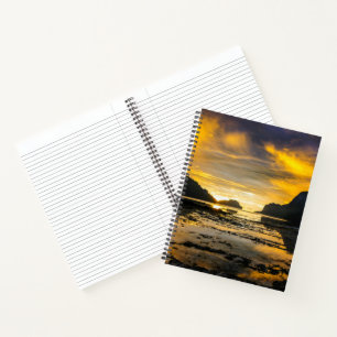 Bucht von El Nido Sonnenuntergang Notizbuch